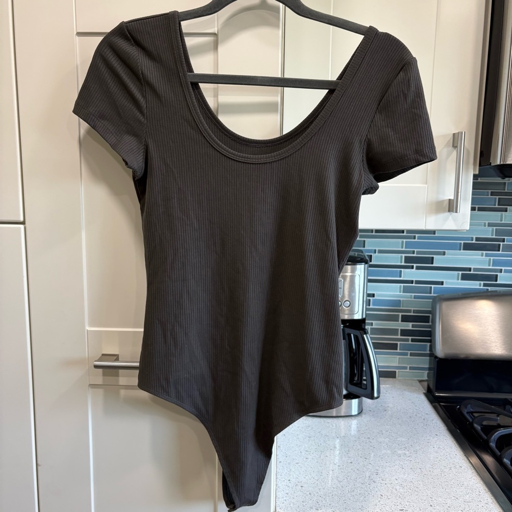 American Eagle ribbed short sleeve bodysuit